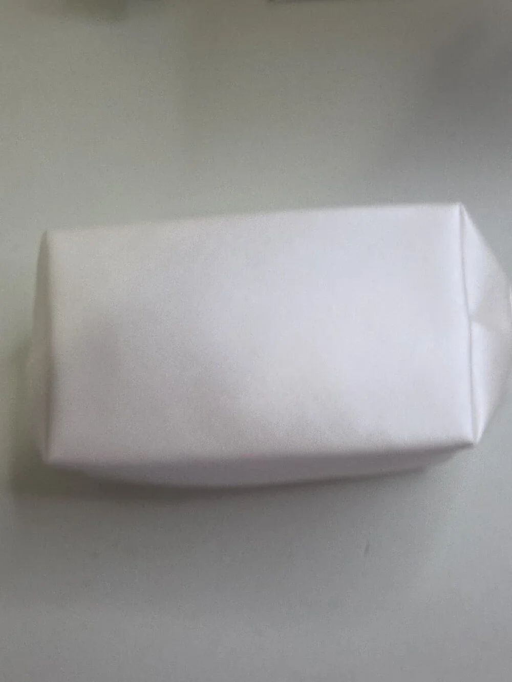 Women's White Cosmetic Bag with Pink 'HAIR' Applique